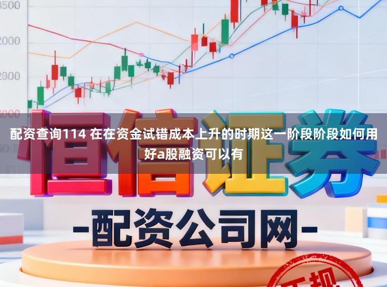 配资查询114 在在资金试错成本上升的时期这一阶段阶段如何用好a股融资可以有