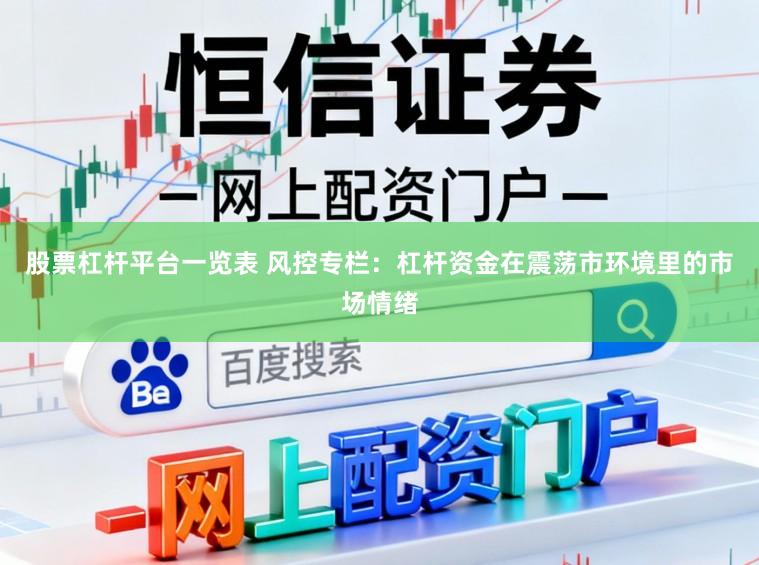 股票杠杆平台一览表 风控专栏：杠杆资金在震荡市环境里的市场情绪